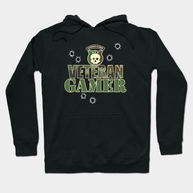 Veteran Gamer design. Hoodie by Hotshots